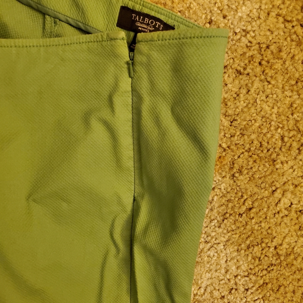 Talbots petites crop pant lime green size 4p - Picture 7 of 12